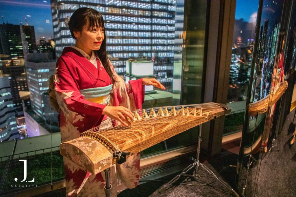 A luxury Geisha performance during an Abercrombie & Kent private jet tour dinner in Tokyo.