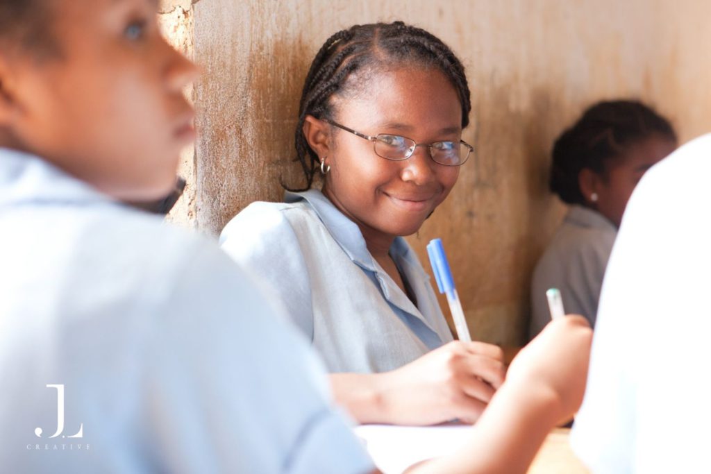 girl smiling at the camera