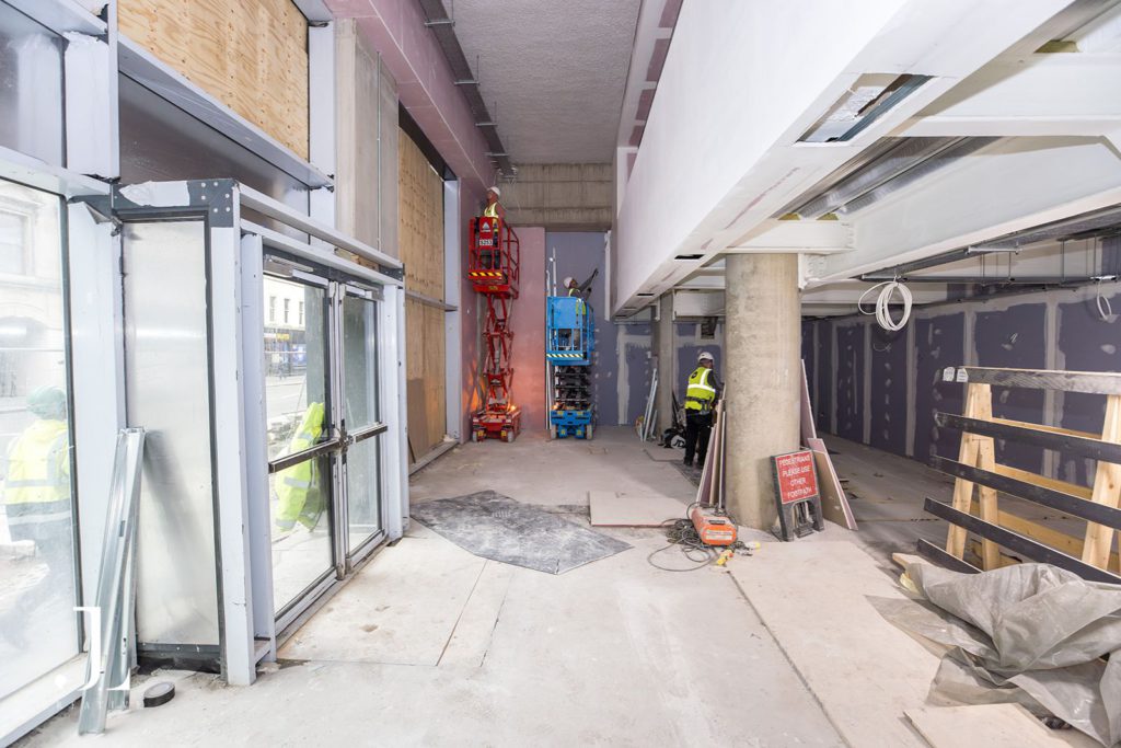 before and after commercial fit-out photography Glasgow