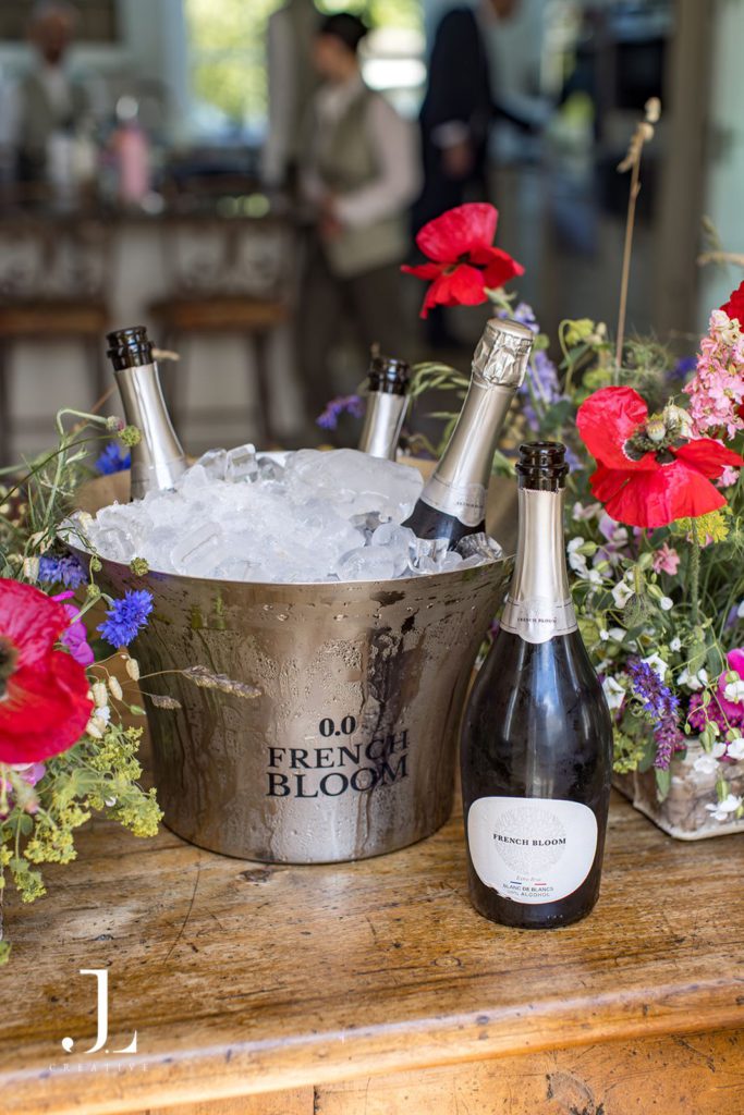 Elegant sparkling wine by French Bloom at Belmond Secret Retreat