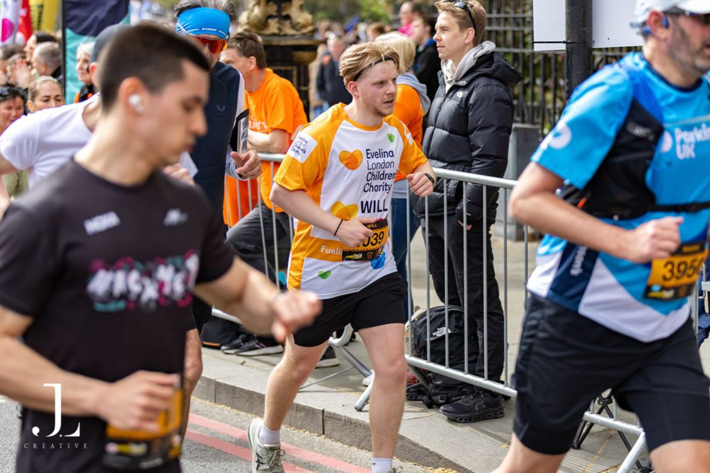 Close-up of marathon runner showing determination during race