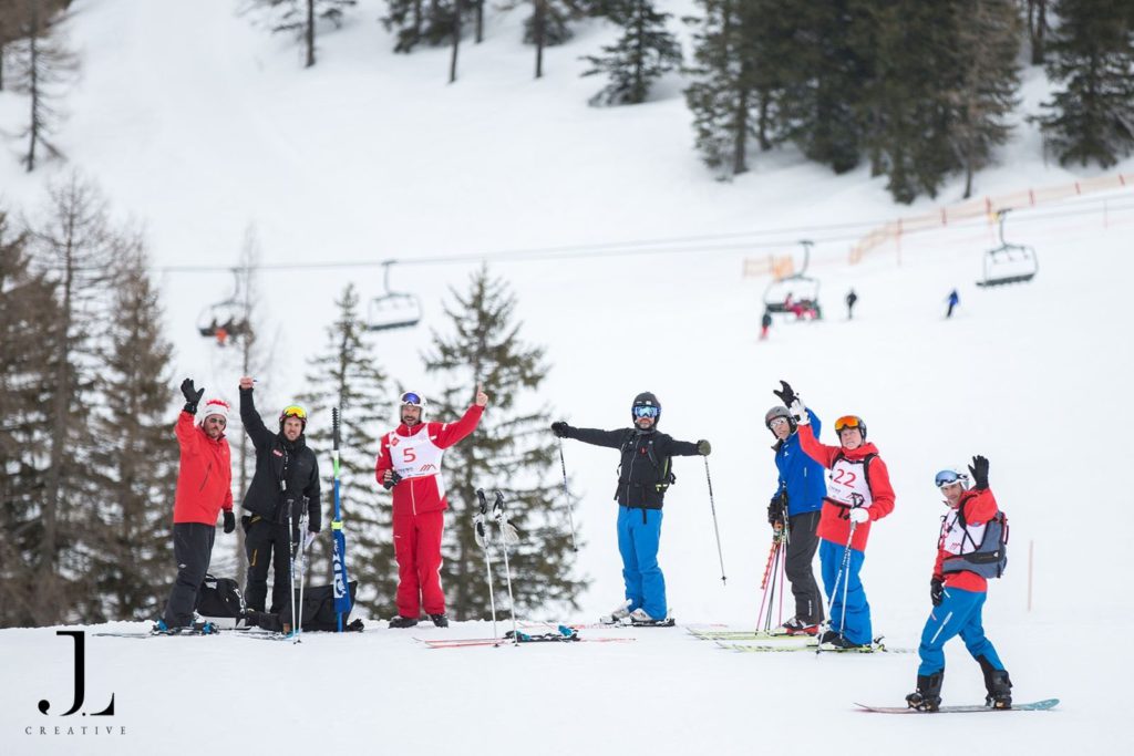 Corporate ski trip photography