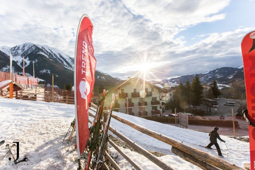 Corporate ski trip photography