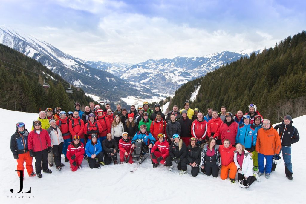Corporate ski trip photography