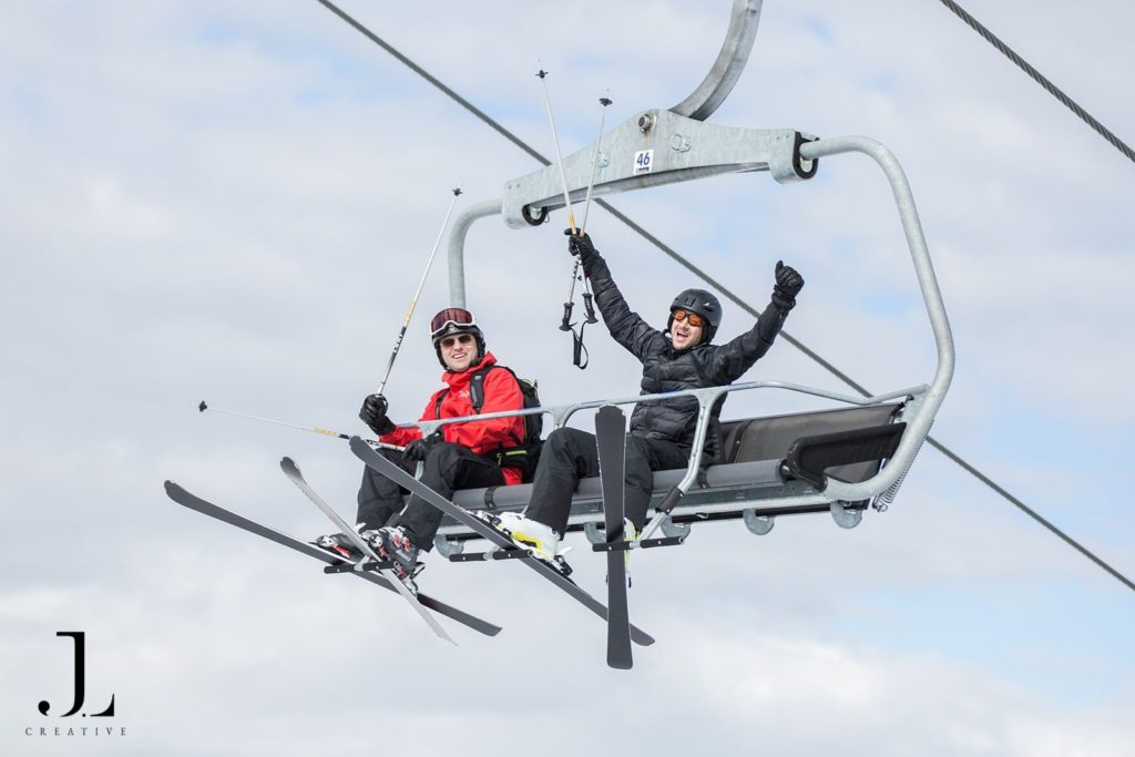 Corporate ski trip photography